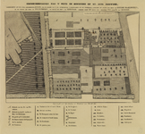 214081 Plattegrond van het terrein met het huis en de hofstede van de burgemeester Booth, gelegen tussen het ...